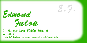 edmond fulop business card