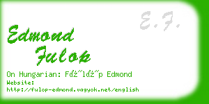 edmond fulop business card